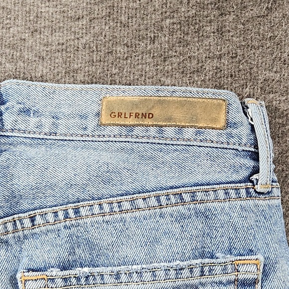 Grlfrnd‎ Womens 'Karolina' Slim Straight High Rise Distressed Jeans Blue Size 26 - Picture 5 of 14
